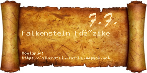 Falkenstein Füzike névjegykártya